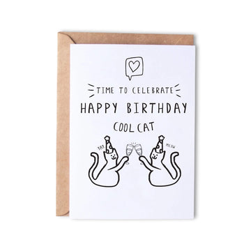 Happy birthday Cool cat - Monk Designs