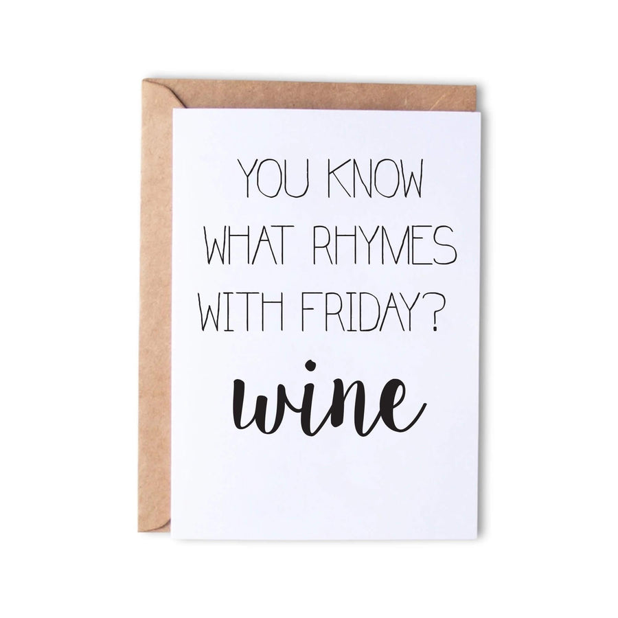 Rhymes with wine - Monk Designs