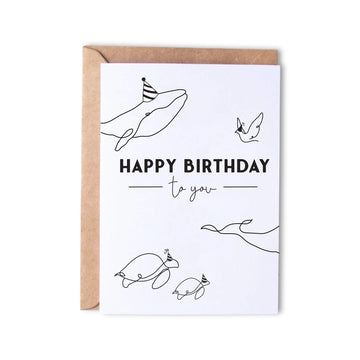 Happy birthday line animals - Monk Designs