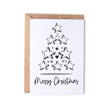 Merry Christmas stars tree - Monk Designs